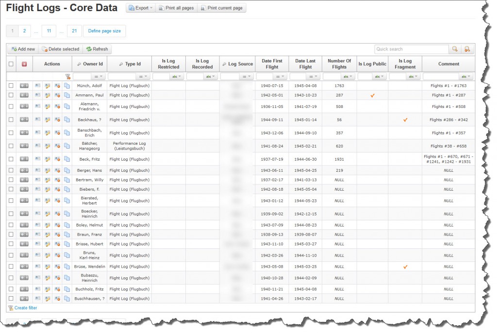 Flight Log Database